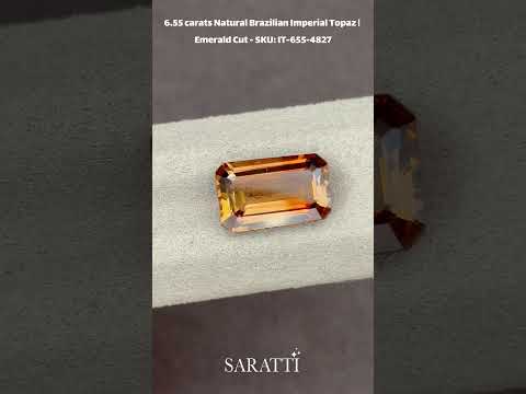 6.55 carats Natural Brazilian Imperial Topaz | Emerald Cut