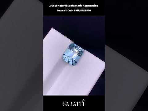 2.66 carats Natural Santa Maria Aquamarine | Emerald Cut