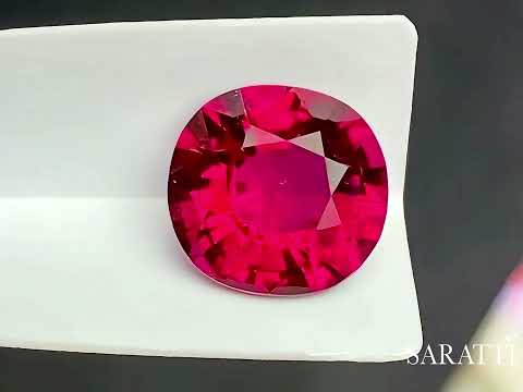 4.36 carats Natural Rubellite Tourmaline Gemstone | Oval – 10.6 × 10.1 × 6.2 mm
