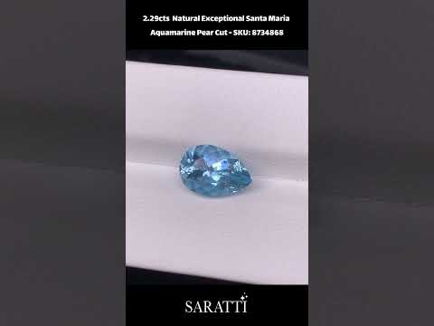 2.29 carats Natural Exceptional Santa Maria Aquamarine | Pear Cut