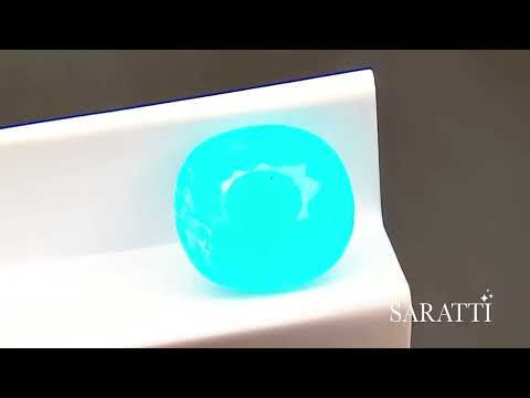 3.06 carats Brazil Neon Blue Natural Paraiba Tourmaline | Oval – 8.17 × 7.54 × 6.71mm