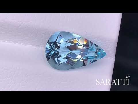 Exceptional Santa Maria Color Pear Aquamarine | SARATTI  