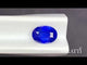 Royal Blue Natural sapphire oval cut loose gemstone angled view | SARATTI 