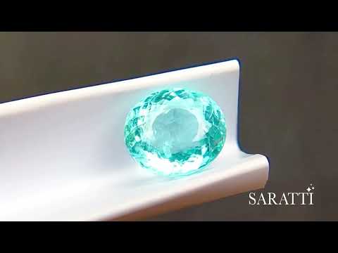 1.21 carats Neon Green Blue Natural Paraiba Tourmaline | Oval – 6.72 × 6.03 × 4.17mm