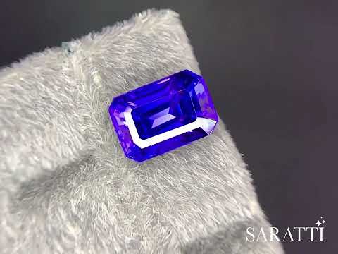 6.45 carats Natural Tanzanite Gemstone | Emerald Cut – 8.2 × 11.7