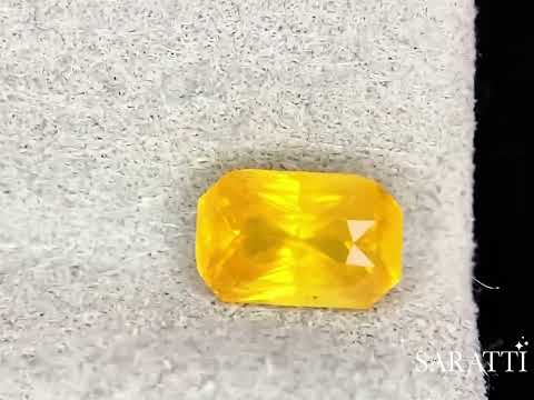 1.67 carats Natural Fancy Yellow Sapphire Gemstone | Radiant Cut