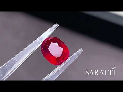 Pigeon’s Blood Unheated Natural ruby oval loose gemstone | SARATTI  