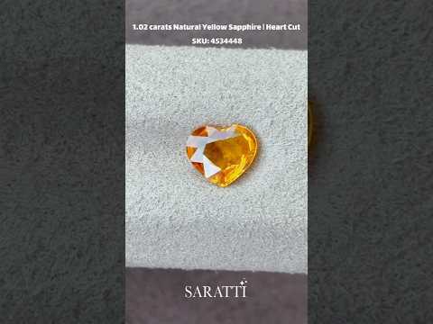 1.02 carats Natural Yellow Sapphire | Heart Cut