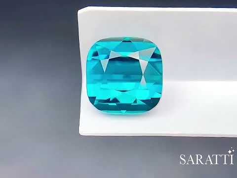 3.44 carats Natural Blue Tourmaline Gemstone | Cushion Cut