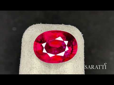 Large Oval Rubellite Tourmaline for Custom Jewelry | SARATTI  