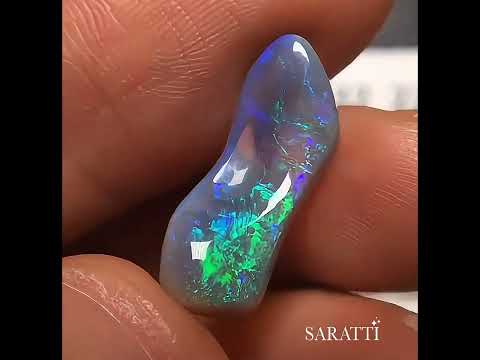 4.00 carat Natural black opal 8 × 20 × 5 mm loose stone | SARATTI