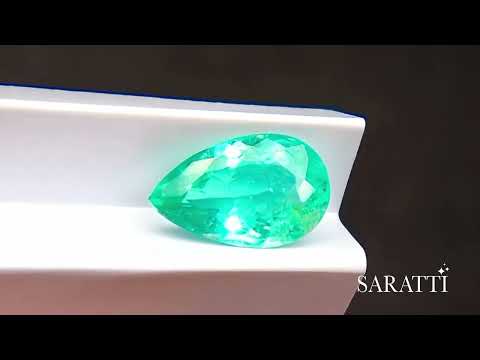 Loose Neon Greenish Blue Tourmaline for Custom Jewelry | SARATTI  