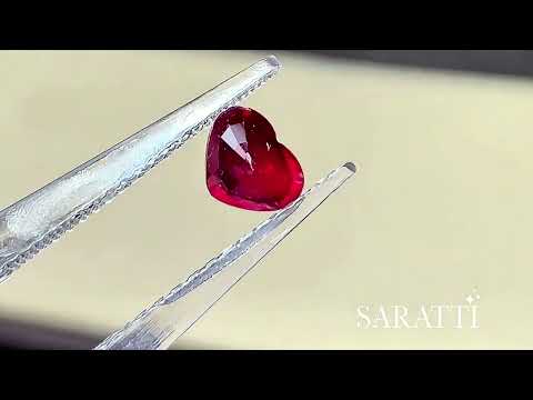 0.77 carats Untreated Natural Pigeon’s Blood Ruby | Heart – 6.10 × 4.76 × 3.07mm