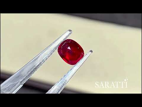 1.31 carats Natural Pigeon’s Blood Ruby | Cushion – 6.43 × 5.43 × 4.07mm