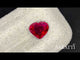 Pigeon’s blood Natural ruby heart faceted gemstone angled view | SARATTI  
