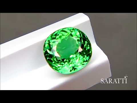 1.61 carats Neon Green Natural Paraiba Tourmaline | Oval – 6.94 × 6.73 × 4.90mm