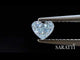 Heart shaped Natural Light Blue diamond loose gemstone macro view | SARATTI