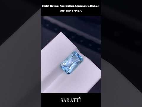 2.61 carats Natural Santa Maria Aquamarine | Radiant Cut