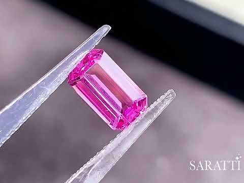 1.12ct Natural Padparadscha Sapphire | Octagonal Cut – 7.90 × 4.62 × 2.76mm | GRC Certified