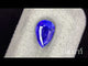 Cornflower Blue Unheated Natural sapphire pear angled view | SARATTI  