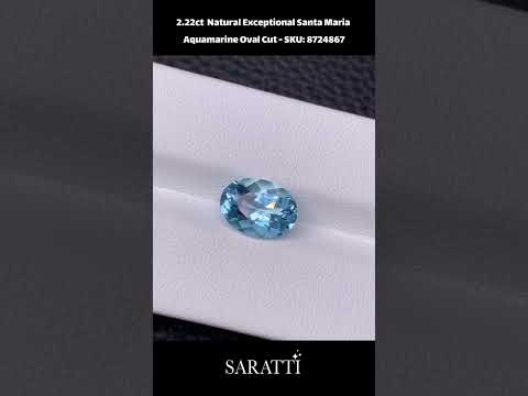 2.22 carats Natural Exceptional Santa Maria Aquamarine | Oval Cut