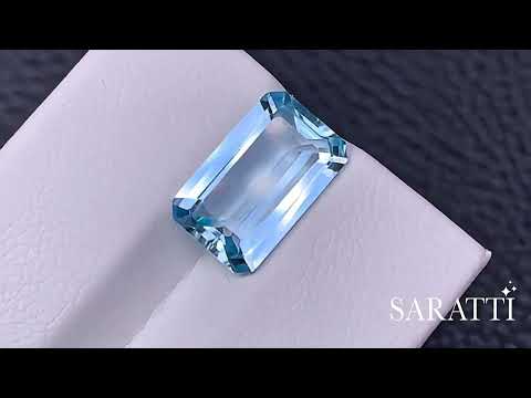 3.08ct Natural Santa Maria Aquamarine | Octagonal – 12.19 × 7.64 × 4.35mm | CGRL Certified
