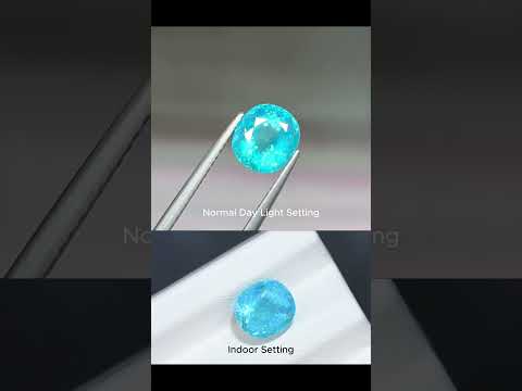 2.53 carats Brazil Neon Blue Natural Paraiba Tourmaline | Oval – 8.05 × 7.31 × 6.05mm