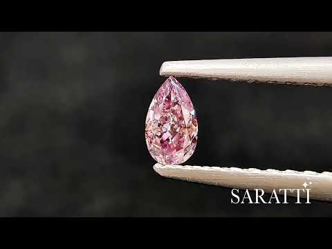 0.27 carat Natural Fancy Purplish Pink Diamond | Pear Brilliant – GIA Certified