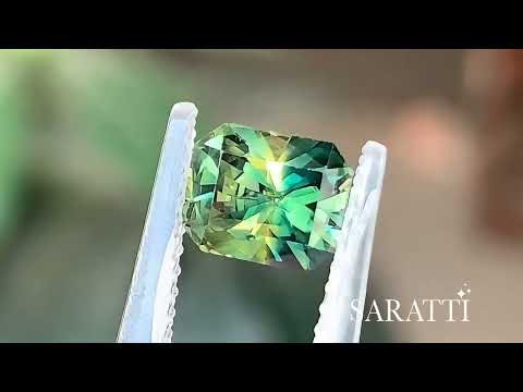 1.20 carats Unheated Natural Teal Blue Sapphire | Radiant – 6.3 × 5.1 × 3.8mm
