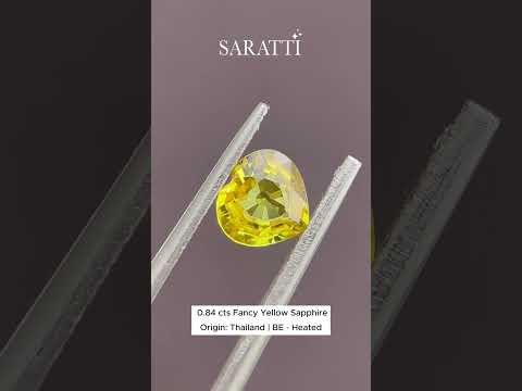 0.84 carats Thailand Natural Fancy Yellow Sapphire | Heart
