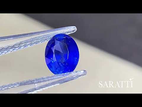 1.81 carats Natural Cornflower Blue Sapphire | Oval – 8.38 × 6.40 × 4.01mm