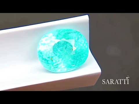 2.93 carats Neon Blue Natural Paraiba Tourmaline | Oval – 9.15 × 7.71 × 6.10mm