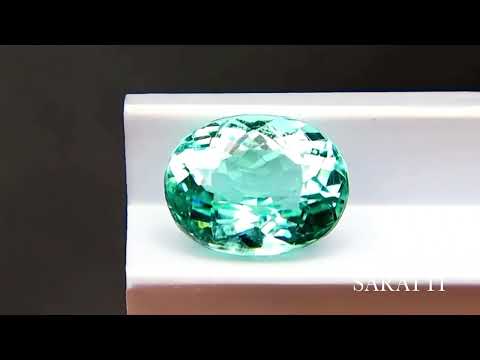 1.57 carats Neon Greenish Blue Natural Paraiba Tourmaline | Oval – 7.83 × 6.10 × 4.63mm