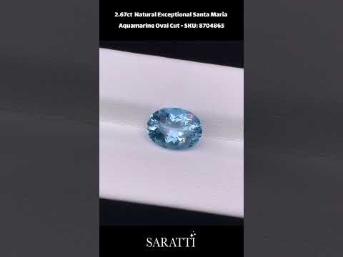 2.67 carats Natural Exceptional Santa Maria Aquamarine | Oval Cut