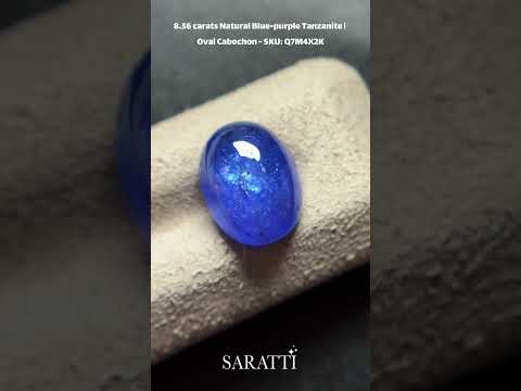 8.56 carats Natural Blue-purple Tanzanite | Oval Cabochon