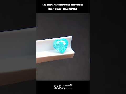1.19 carats Natural Neon Blue Paraiba Tourmaline | Heart Cut