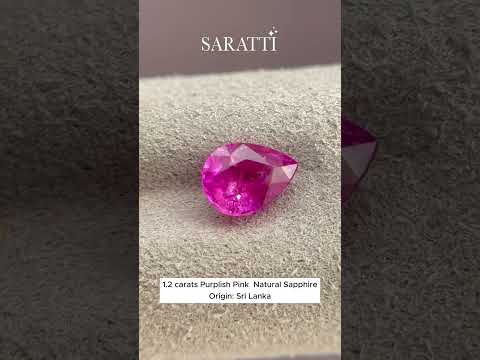 1.22 carats Natural Sri Lankan Purplish Pink Sapphire | Pear