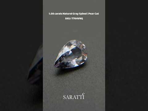 1.08 carats Natural Gray Spinel | Pear Cut