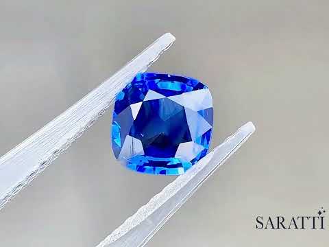 1.28 ct Cushion Cut Blue Sapphire | GRC Certified