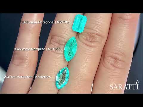 3.46 carats Neon Blue Natural Paraiba Tourmaline | Marquise – 14.11 × 6.83 × 5.67mm