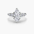 QUINTESSE – Marquise Cut Five-Stone Pavé Ring Setting in White Gold | SARATTI