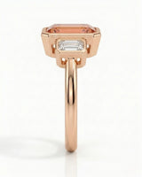 rose gold Build My Ring setting with Imperial Topaz and diamonds | SARATTI