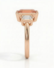 rose gold Build My Ring setting with Imperial Topaz and diamonds | SARATTI