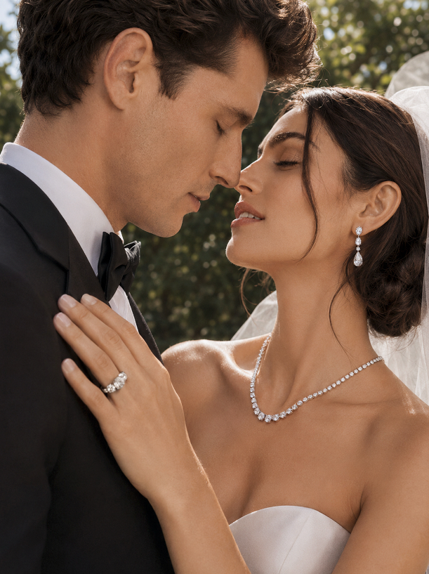 SARATTI diamond engagement ring in a refined bridal setting