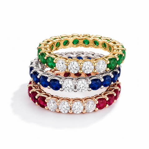 Gemstone Wedding Bands