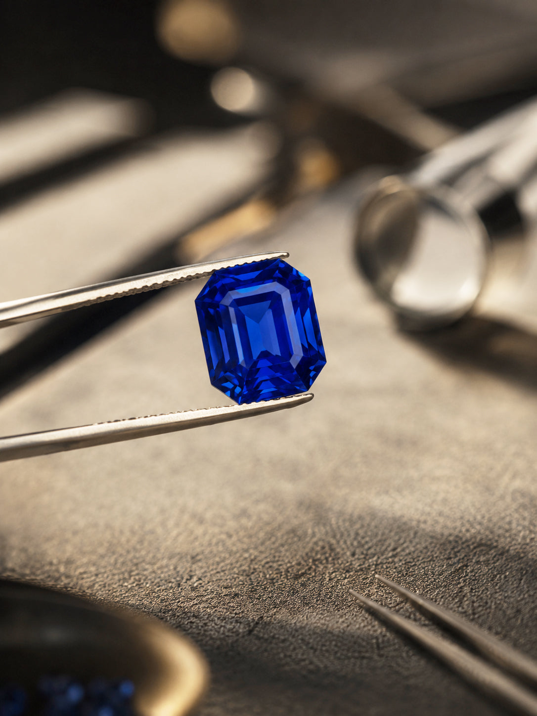 Loose natural blue sapphire gemstone by SARATTI