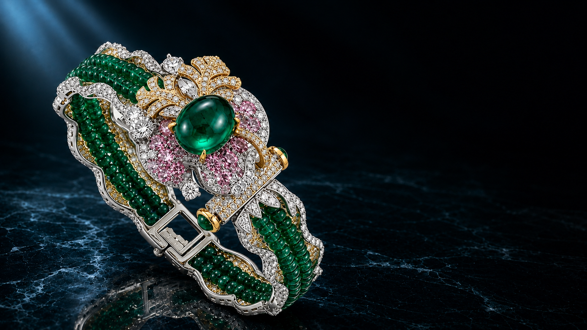 Mughal Garden Emerald Bracelet