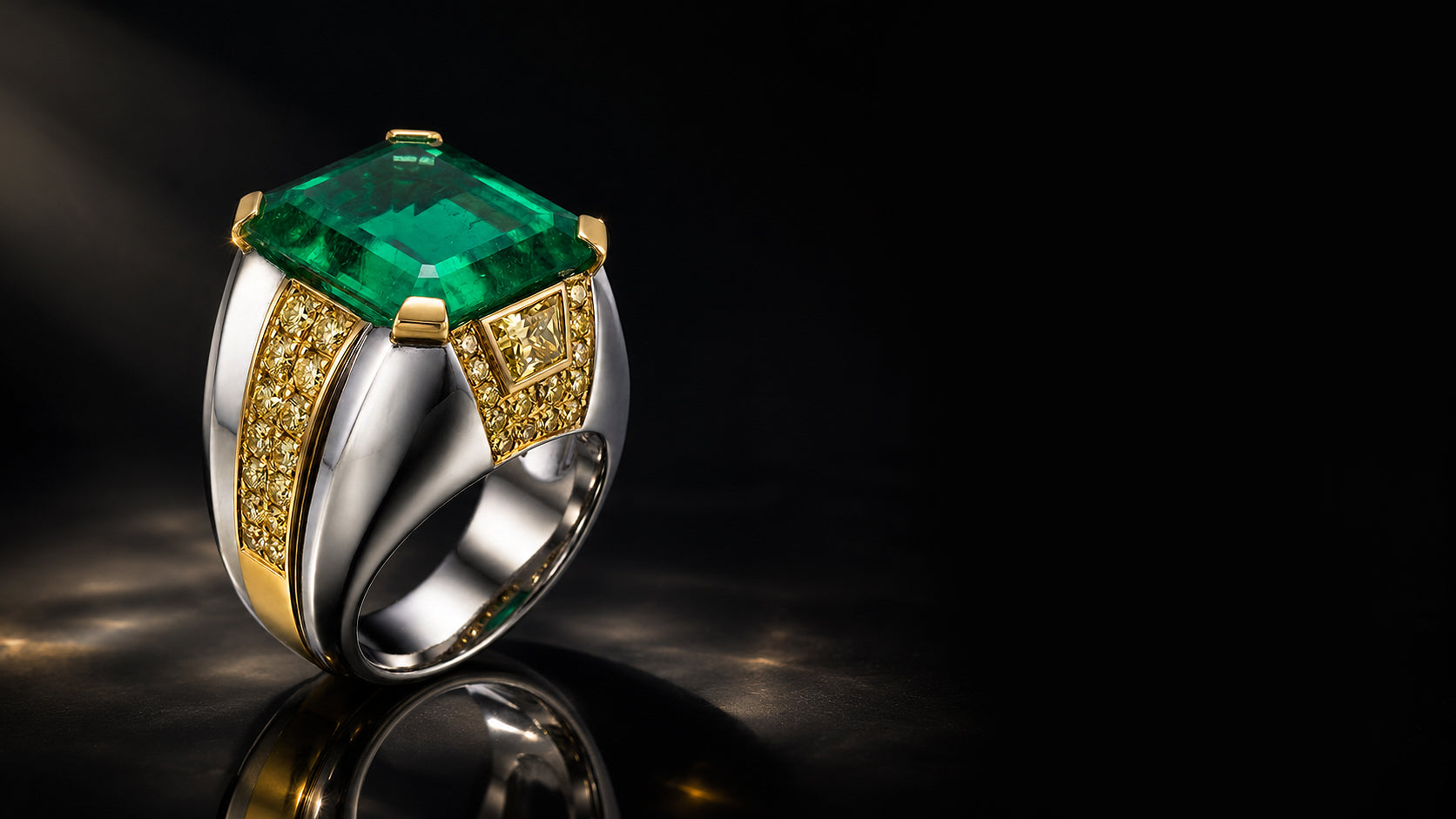 Sovereign Emerald Signet Ring