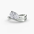 SERAPHA – Pear Cut Wave Solitaire Ring Setting in White Gold, standalone product view | SARATTI
