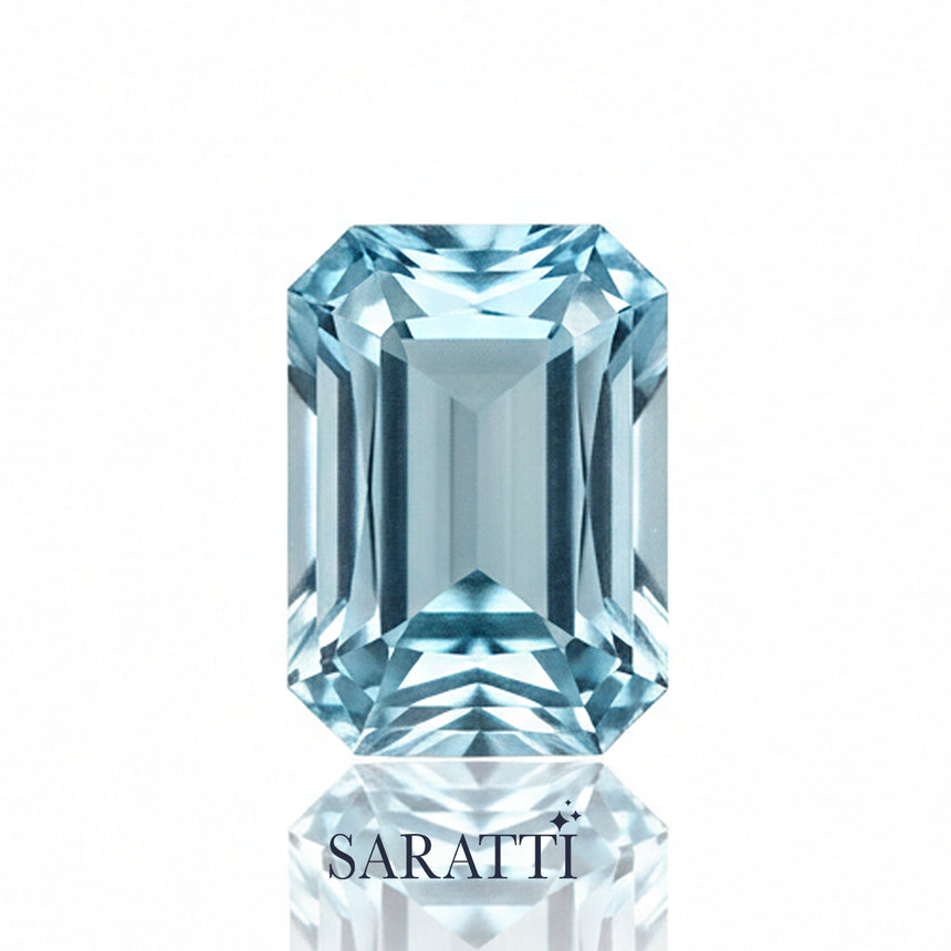 side profile 3.45ct natural santa maria aquamarine